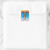 SUNSET STRAND HAWAII SURFEN RUNDER AUFKLEBER (Tasche)