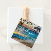 Sunset String Lights Beach Geschenkanhänger (Beispiel)