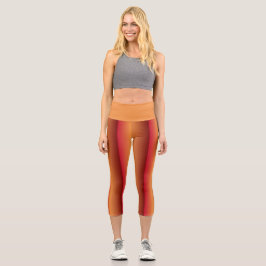 Sunset Stripe Acwear Capri Leggings