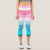 Sunset Stripe Capri Leggings (Vorderseite)