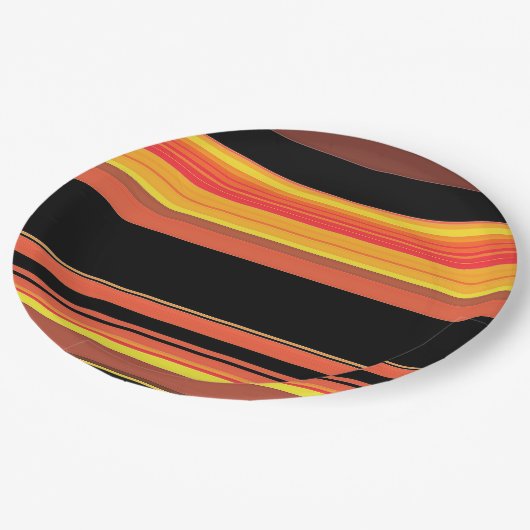 SUNSET STRIPES PAPPTELLER (Schrägansicht)