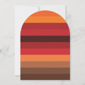 Sunset Stripes Summer Wedding Einladung (Rückseite)