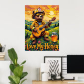 Sunset Strums: Bärental-Serenade Poster (Heimbüro)