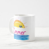 Sunset Summer Beach Illustration Kaffeetasse (Vorderseite Links)