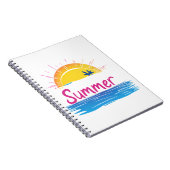 Sunset Summer Beach Illustration Notizblock (Rechte Seite)