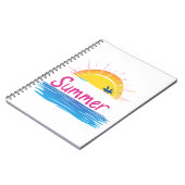 Sunset Summer Beach Illustration Notizblock (Linke Seite)