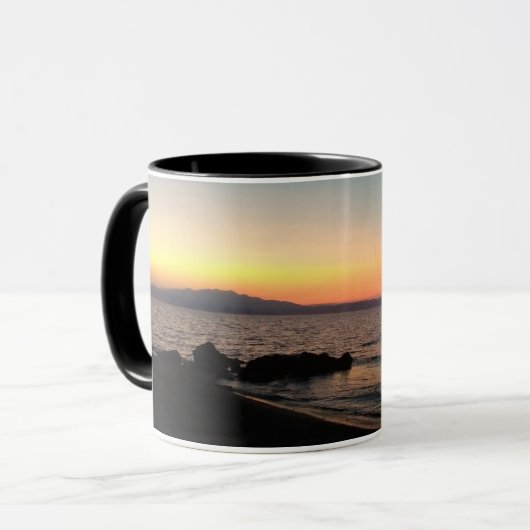 Sunset Summer Black 325 ml Ringer Combo Tasse (Vorderseite Links)