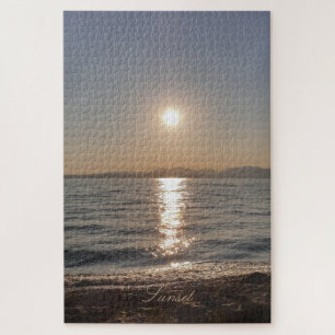 Sunset Summer Night Beach Life Fotografie Puzzle