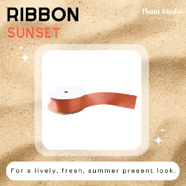 Sunset Summer Orange Einfache Schlichte Moderne El Satinband