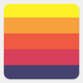 Sunset Summer Square Stickers (Vorderseite)