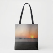 Sunset Sun Sailboats Sea Tropical Caribbean Tasche (Vorderseite)
