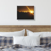 Sunset Sunflash Leinwanddruck (Insitu (Schlafzimmer))