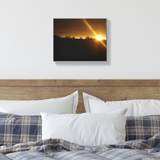 Sunset Sunflash Leinwanddruck (Insitu (Schlafzimmer))
