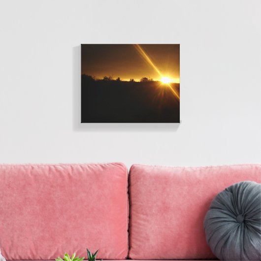 Sunset Sunflash Leinwanddruck (Insitu (Wohnzimmer))