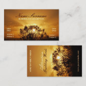 Sunset Sunray Business Card Visitenkarte (Vorne/Hinten)