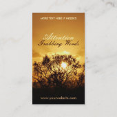 Sunset Sunray Business Card Visitenkarte (Rückseite)
