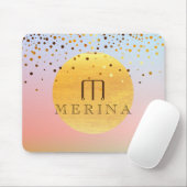 Sunset Sunrise Confetti Glitzer Moon Mousepad (Mit Mouse)