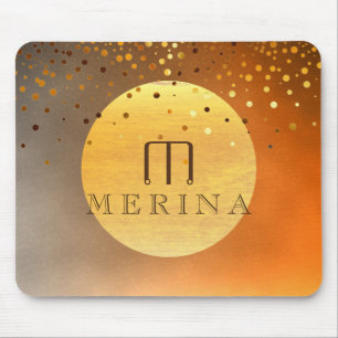 Sunset Sunrise Confetti Glitzer Moon Mousepad