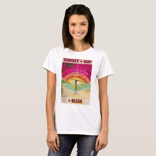 Sunset + SUP = BLISS T-Shirt (Vorne ganz)
