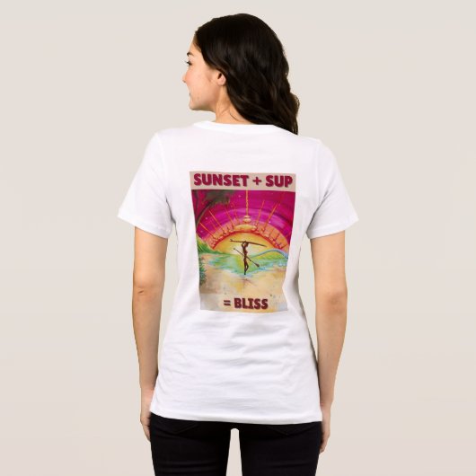 Sunset + SUP = BLISS T - Shirt (Rückseite voll)