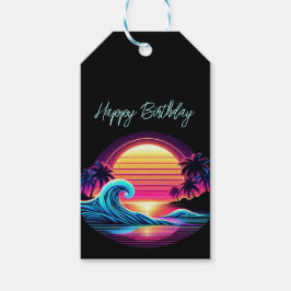 Sunset Surf Glow Geschenkanhänger