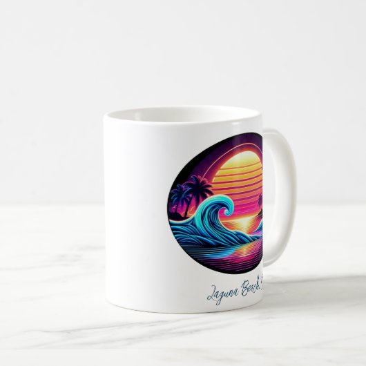 Sunset Surf Glow Kaffeetasse (VorderseiteRechts)