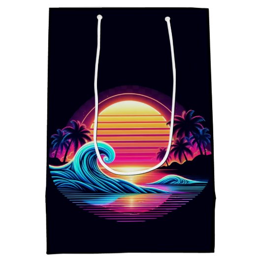 Sunset Surf Glow Mittlere Geschenktüte (Rückseite)