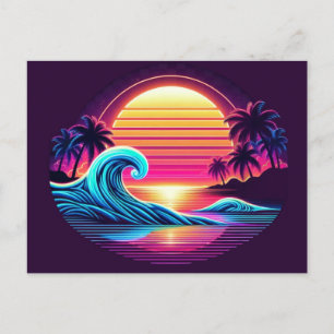 Sunset Surf Glow Postkarte