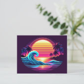 Sunset Surf Glow Postkarte (Stehend Vorderseite)
