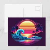 Sunset Surf Glow Postkarte (Vorne/Hinten)
