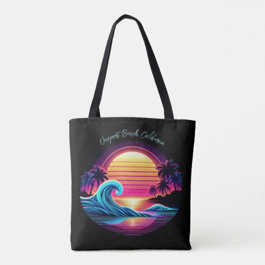 Sunset Surf Glow Tasche (Rückseite)