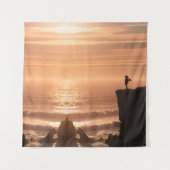  Sunset Surf Silhouette Wall Tapestry  Wandteppich (Vorderseite)