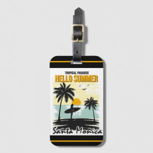 Sunset Surf Vibes: Tropischer Traum Gepäckanhänger