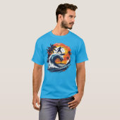 Sunset Surf Wave Graphic T-Shirt (Vorne ganz)