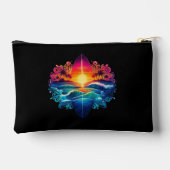 Sunset Surfboard Curls Zippered Pouch Zubehörtasche (Rückseite)