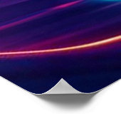 Sunset Surfboard Neon Lights- Poster (Ecke)