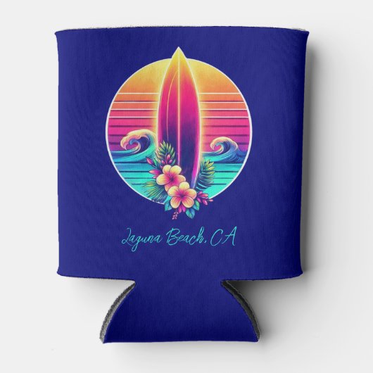 Sunset Surfboard Paradies- Dosenkühler (Vorderseite)