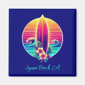 Sunset Surfboard Paradies- Magnet (Vorne)