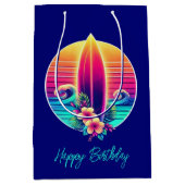 Sunset Surfboard Paradies- Mittlere Geschenktüte (Vorderseite)