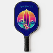 Sunset Surfboard Paradies- Pickleball Schläger (Vorderseite)