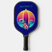 Sunset Surfboard Paradies- Pickleball Schläger (Rückseite)
