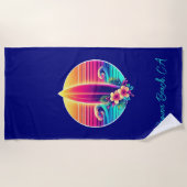 Sunset Surfboard Paradies- Strandtuch (Vorderseite)