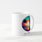 Sunset Surfboard Vibes Kaffeetasse (VorderseiteRechts)