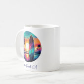 Sunset Surfboard Vibes Kaffeetasse (Vorderseite Links)