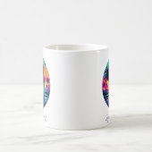 Sunset Surfboard Vibes Kaffeetasse (Mittel)