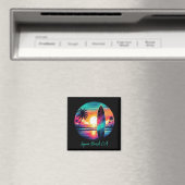 Sunset Surfboard Vibes Magnet (In Situ (Geschirrspüler))