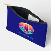 Sunset Surfboard Zippered Pouch Zubehörtasche (Offen)