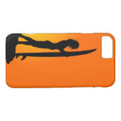 Sunset Surfer Girl mit Surfbrett Case-Mate iPhone Hülle (Rückseite (Horizontal))