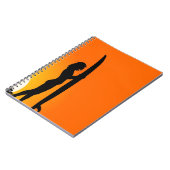 Sunset Surfer Girl mit Surfbrett Notizblock (Linke Seite)
