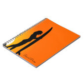 Sunset Surfer Girl mit Surfbrett Reiseplan Notizblock (Linke Seite)